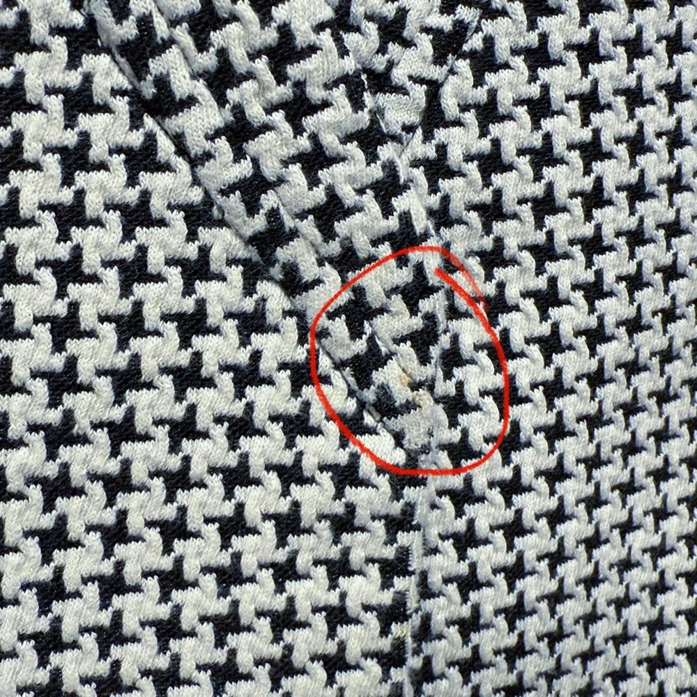 Nanette Lepore Black & White Houndstooth Contrast Panel Blazer - Size 8 - Picture 9 of 9